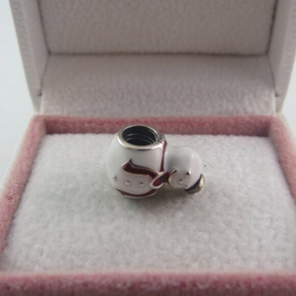 Pandora Snowman Charm Snow Man Charm Happy Snowman Charm (H8) - Picture 3 of 4